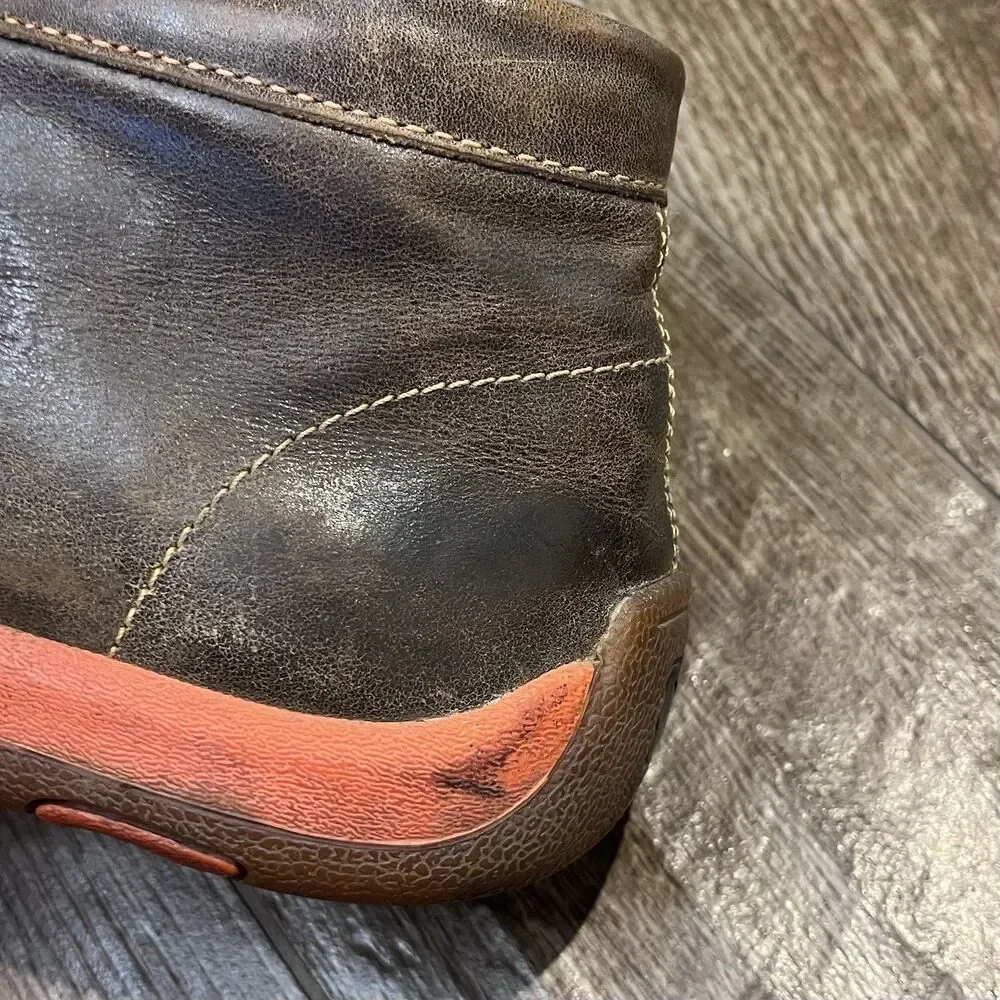 Twisted X Chukka Shoes Men's Size 9M Brown With Neon Orange MDM0019 Western Work